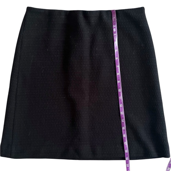 Ann Taylor A line Black mini Skirt textured size 6 office siren corpcore 959 - Picture 7 of 11
